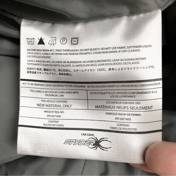 Spyder Black Insulated Ski Snow Pants L - Picture 4 of 16